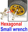 JJRC Q46 Hexagonal small wrench(Can be used for M2, M2.5, M3, M4 nut specifications),JJRC Q46 Parts,jjrc q46 speedrunner Parts,JJRC Q46 1/12 Parts